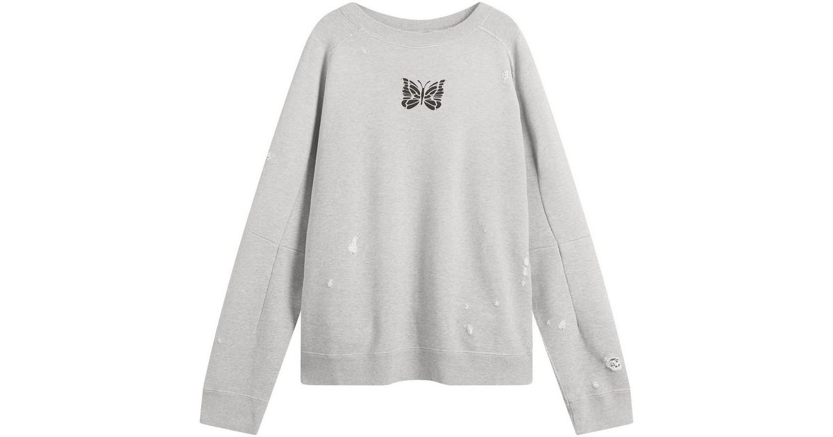 Needles Deconstructed Sweatshirt in Gray | Lyst