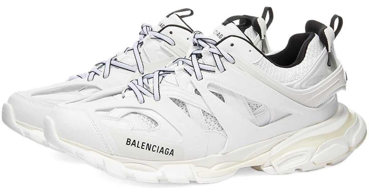 Balenciaga Synthetic Track Sneakers in White/Black (White) for Men | Lyst