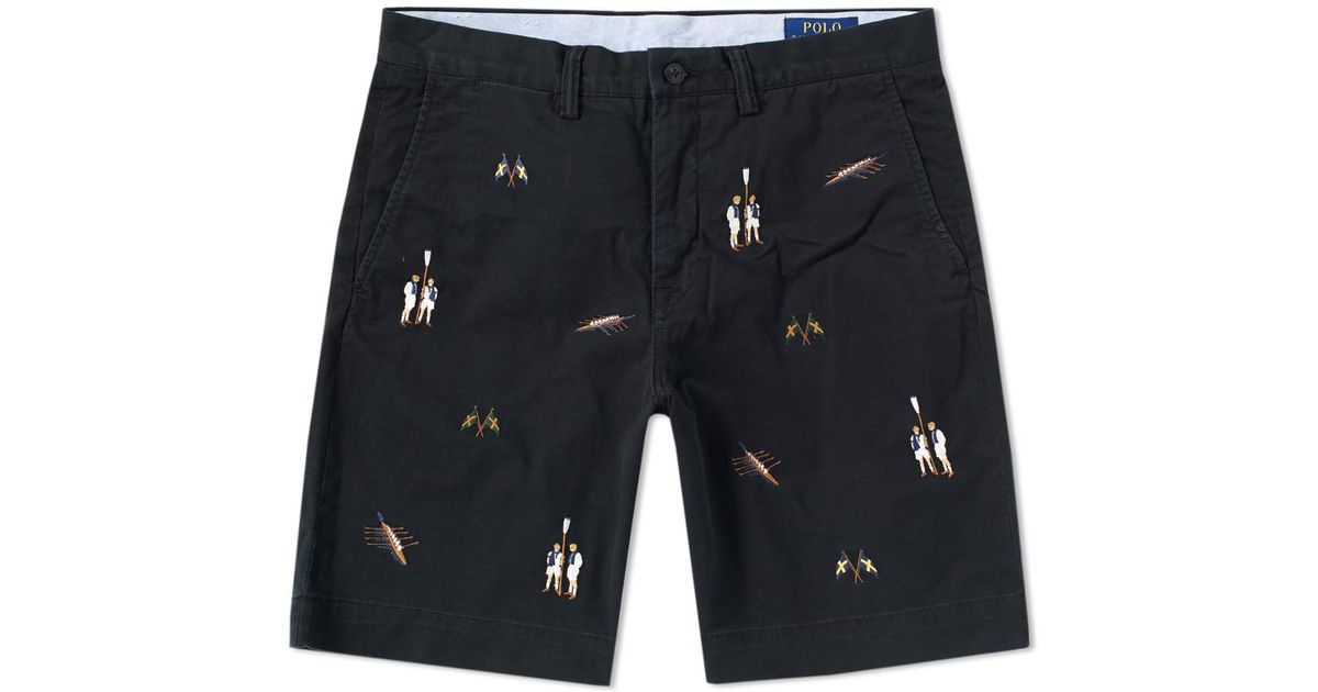 polo ralph lauren embroidered shorts