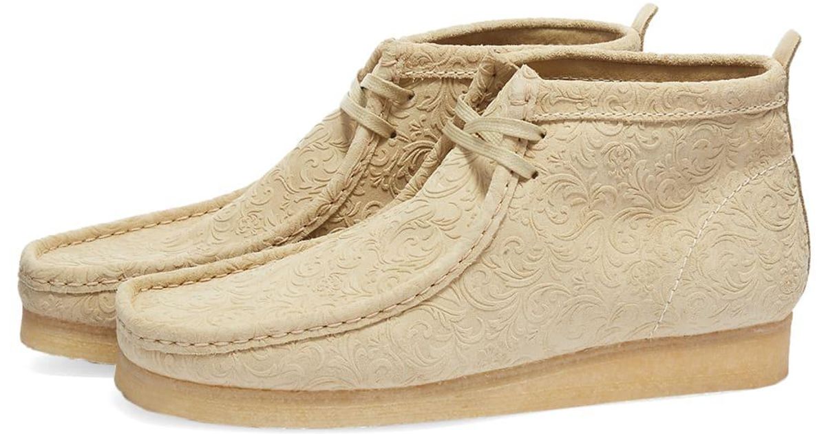 Clarks End. X Oxford Flowers Wallabee Boot in Natural for Men | Lyst