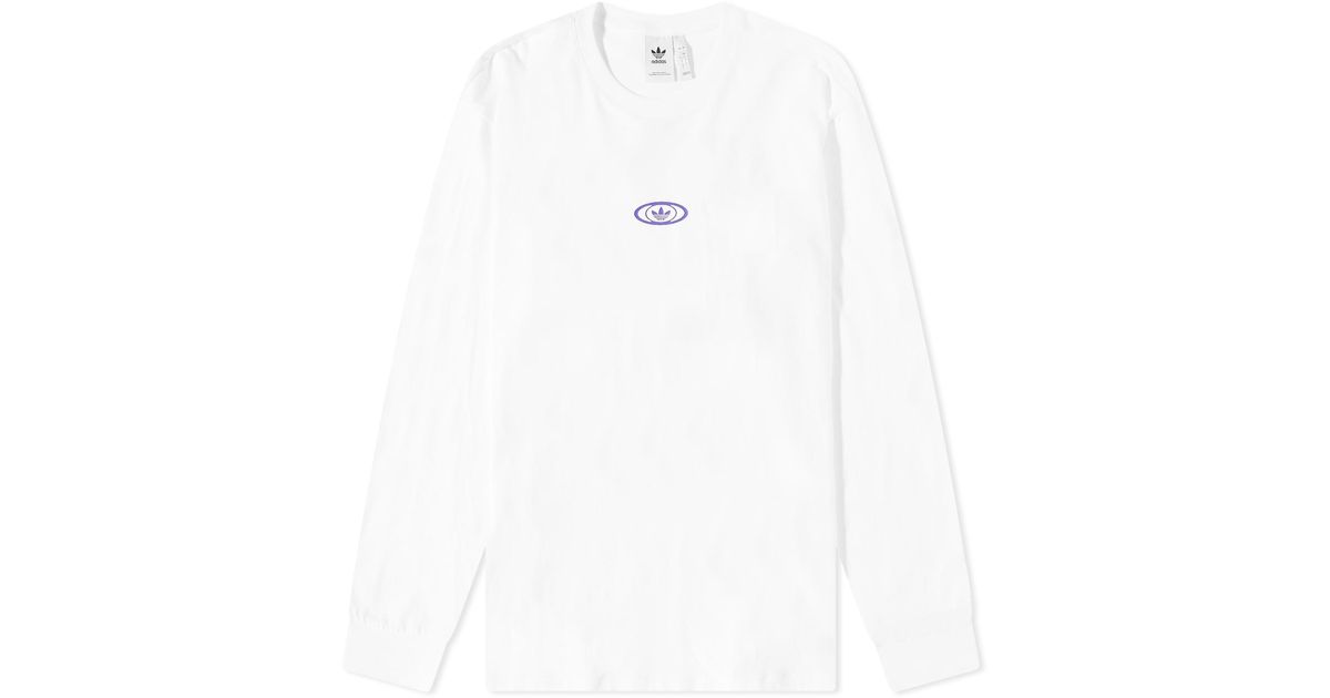 adidas Long Sleeve Rekive T-shirt in White for Men | Lyst