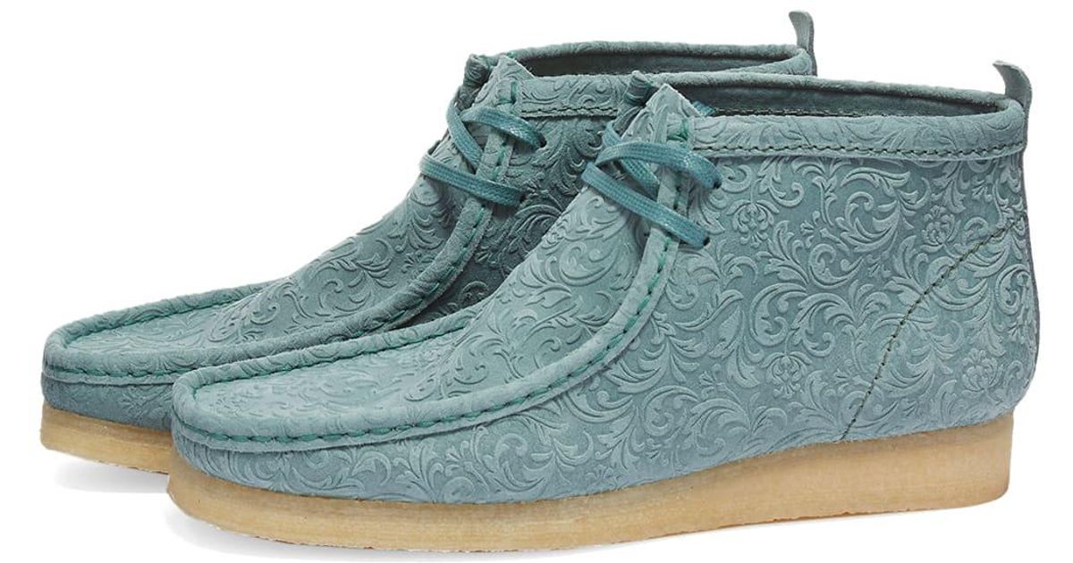Clarks End. X Oxford Flowers Wallabee Boot in Blue for Men | Lyst