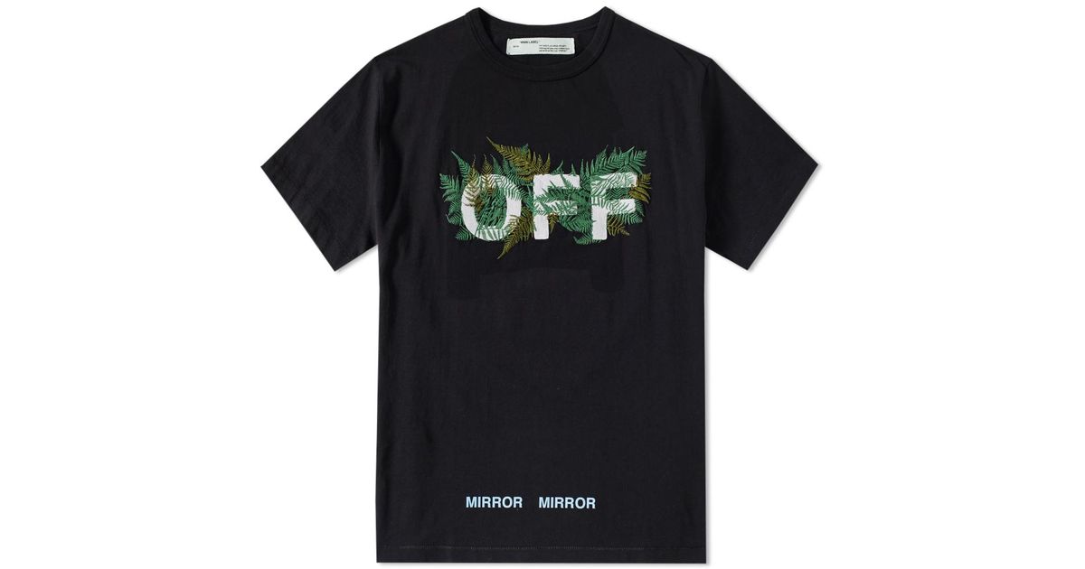 off white fern tee