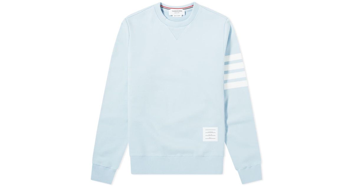 thom browne engineered stripe crew sweat