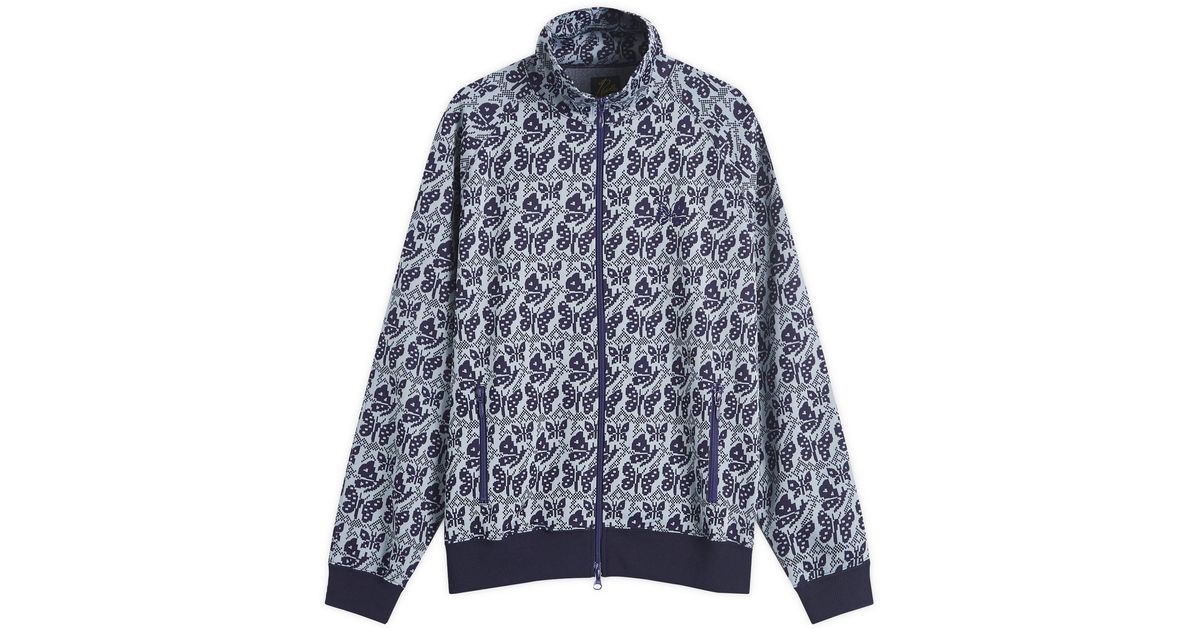 Needles Poly Jacquard Track Jacket in Blue for Men | Lyst