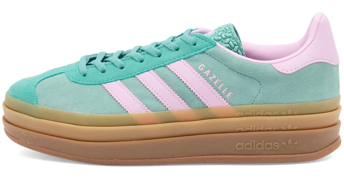 adidas gazelle silver green womens Women's Adidas Gazelle Bold 