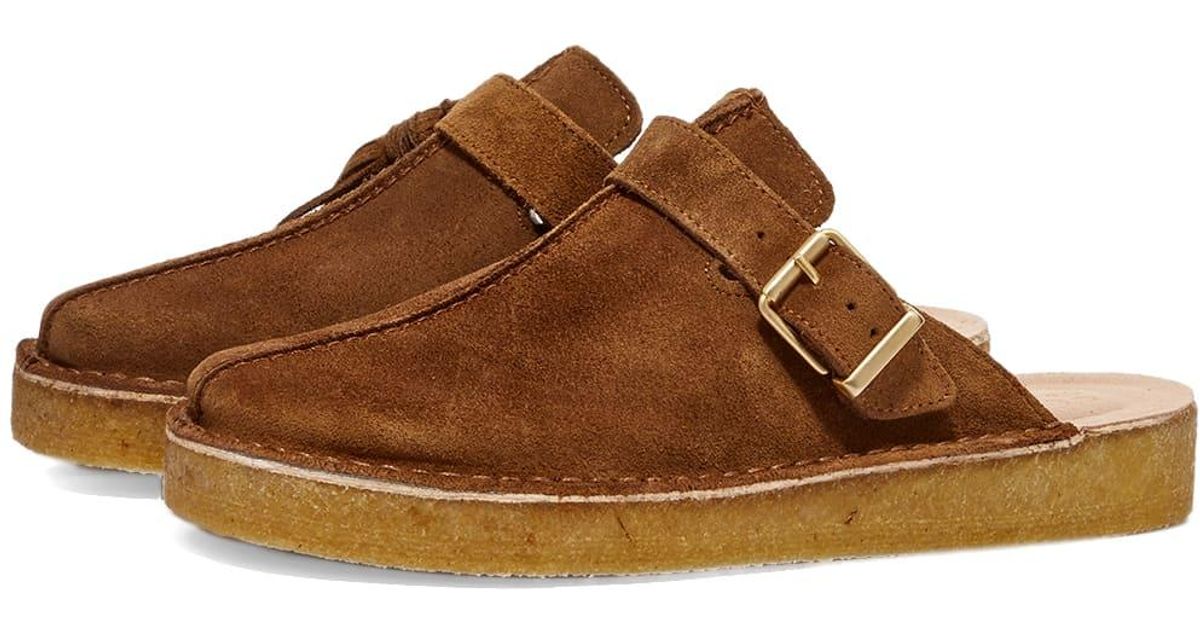 Clarks Suede Trek Mule in Caramel Suede (Brown) Lyst