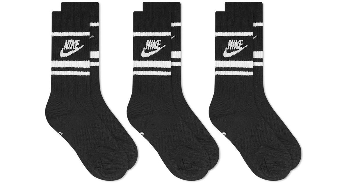 Nike Essential Stripe Sock in Black/White (Black) for Men Lyst