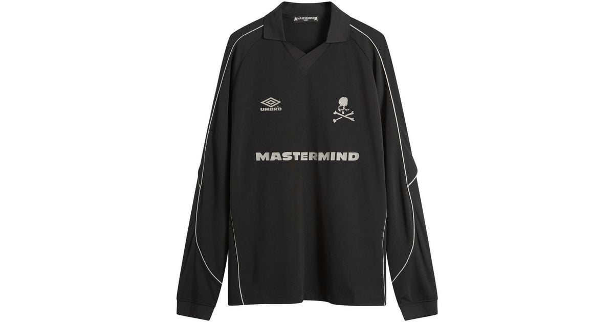 MASTERMIND WORLD X Umbro Long Sleeve Game Shirt in Black for Men