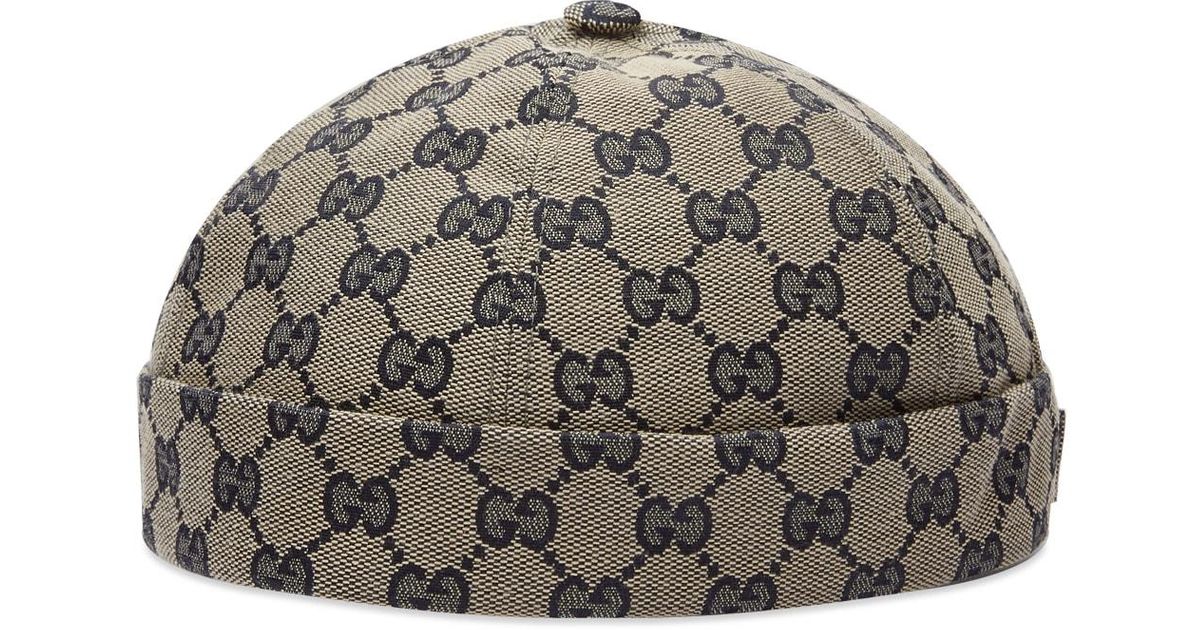 Gucci gg Jacquard Brimless Hat in Gray for Men | Lyst