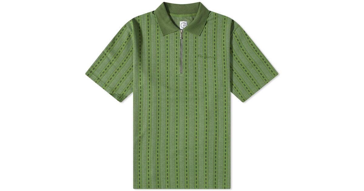 Polar Skate Co. Road Zip Polo Shirt in Green for Men | Lyst Canada