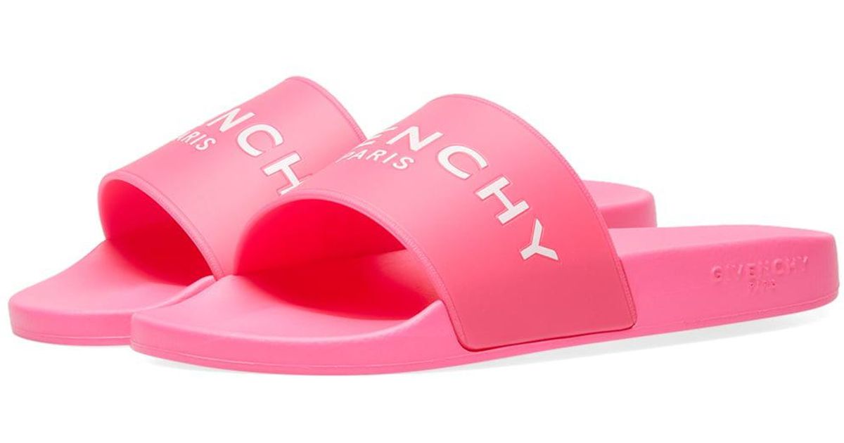 Givenchy Rubber Paris Slide in Pink for 