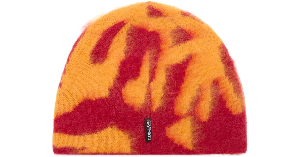 Gramicci Mohair Burly Runningman Beanie in Orange | Lyst UK