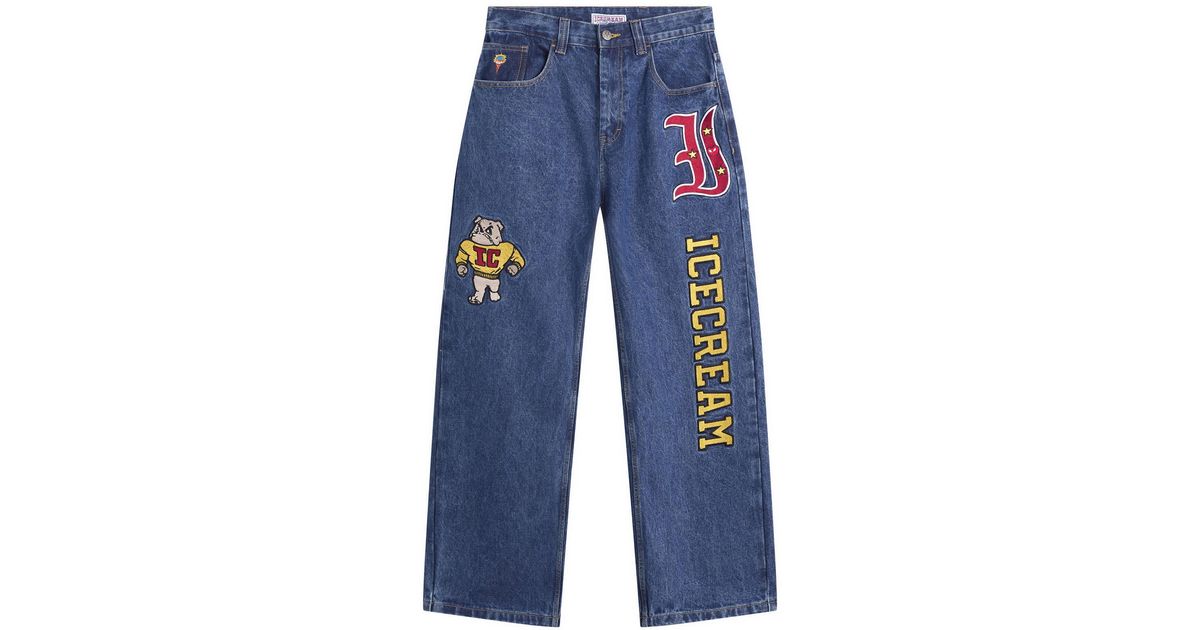 ICECREAM Mascot Denim Pants in Blue for Men | Lyst