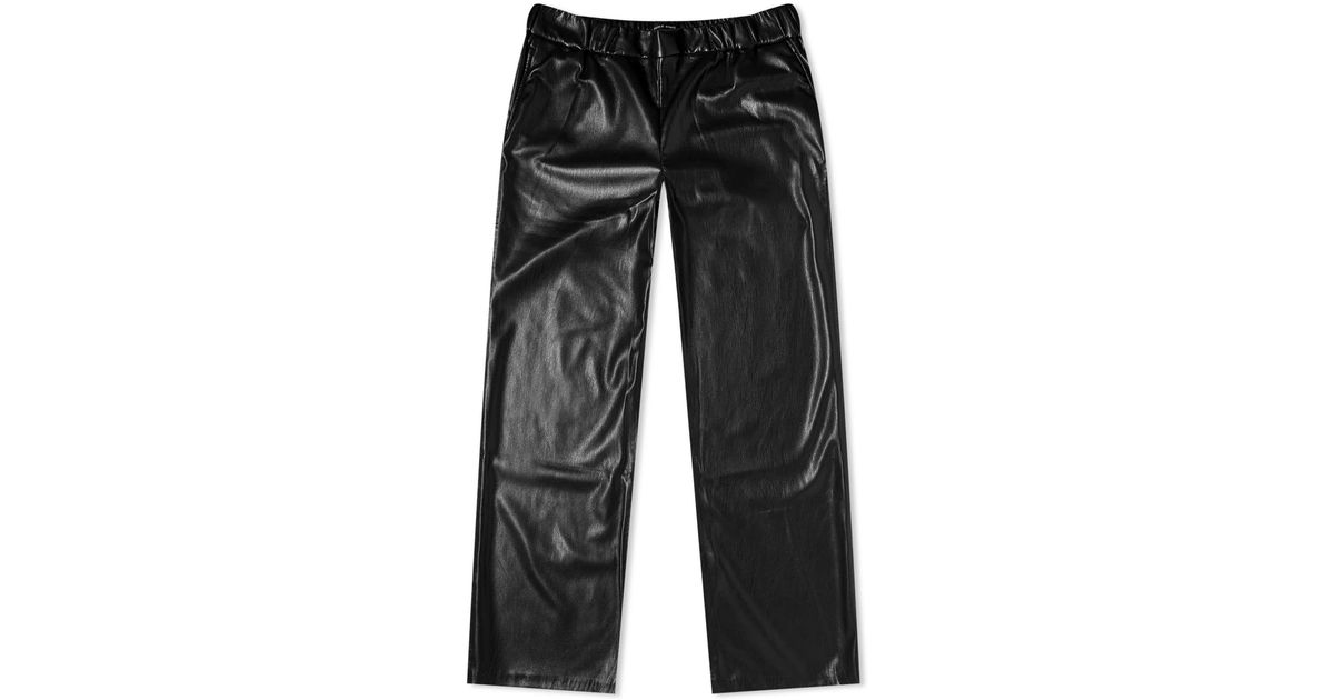 Anine Bing Koa Pant Faux Leather Pants in Gray | Lyst