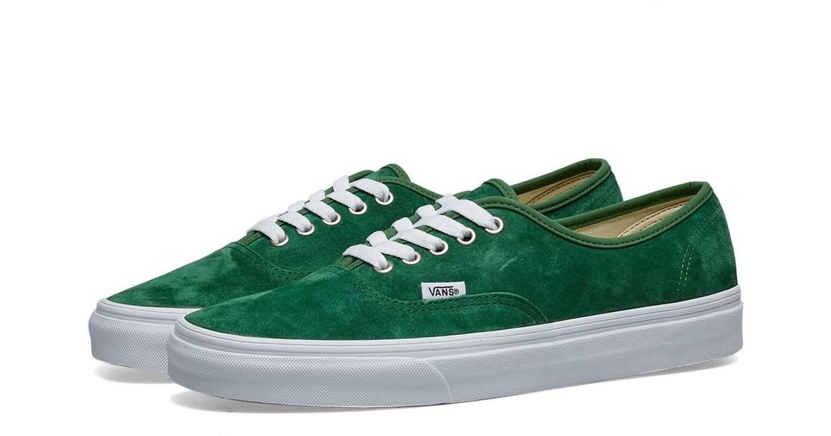 vans authentic green suede