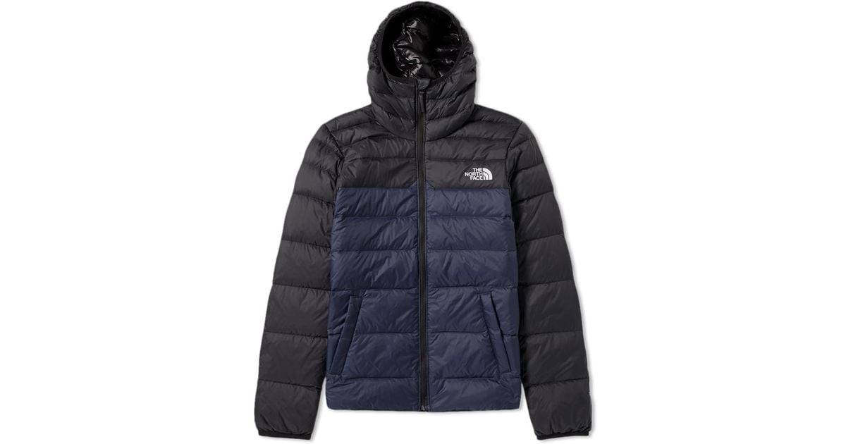 north face jacket black and blue