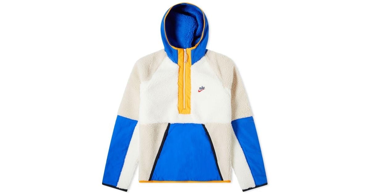 Nike Fleece Heritage Essentials Half Zip Sherpa Jacket in Blue for Men |  Lyst Canada