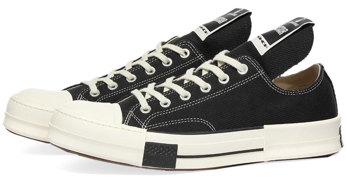 Converse Rubber X Rick Owens Drkstar Ox Sneakers in Black for Men ...