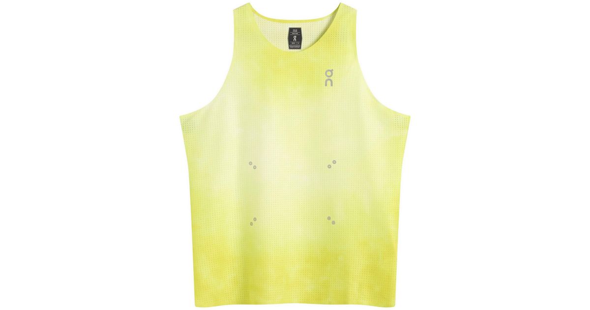 On Shoes Pace Tank in Yellow for Men | Lyst