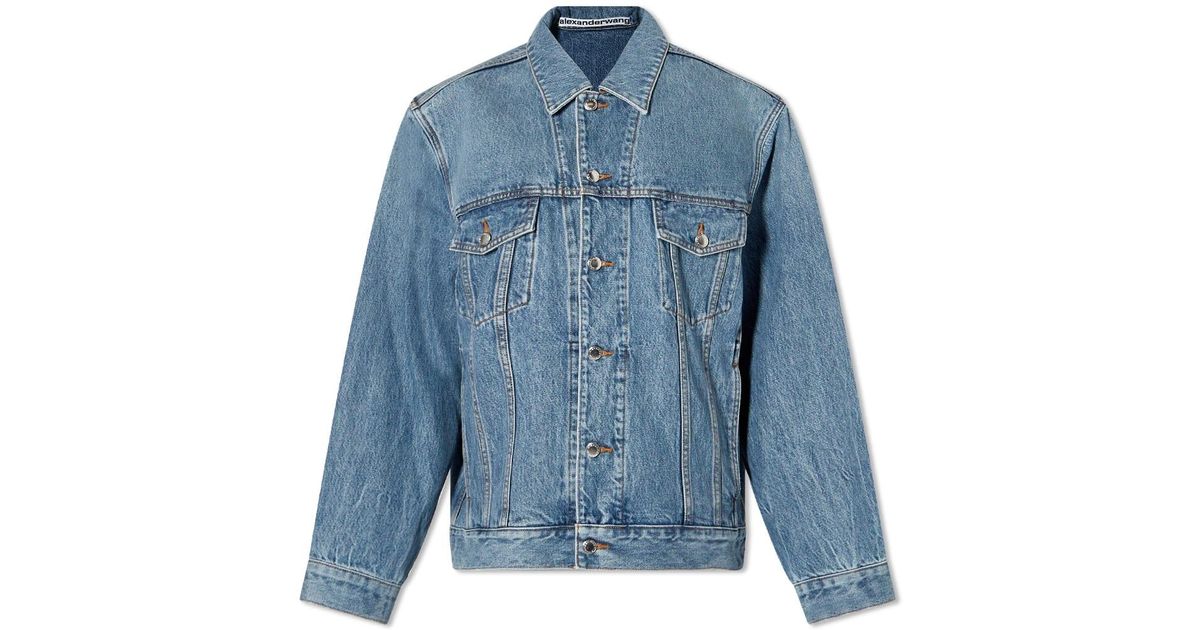 Alexander Wang Oversized Denim Trucker Jacket in Blue Lyst Canada