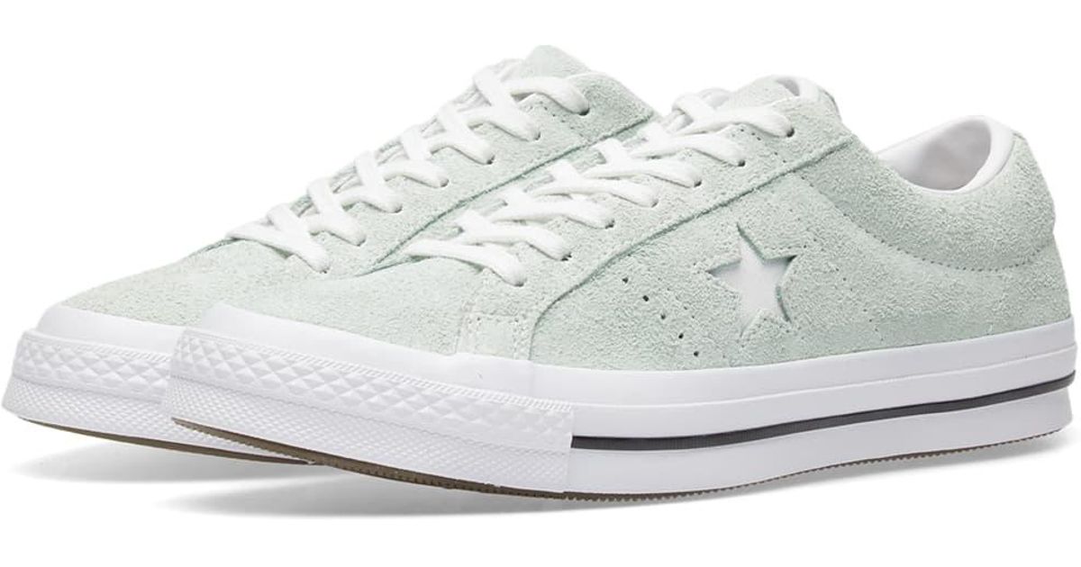 converse one star white green