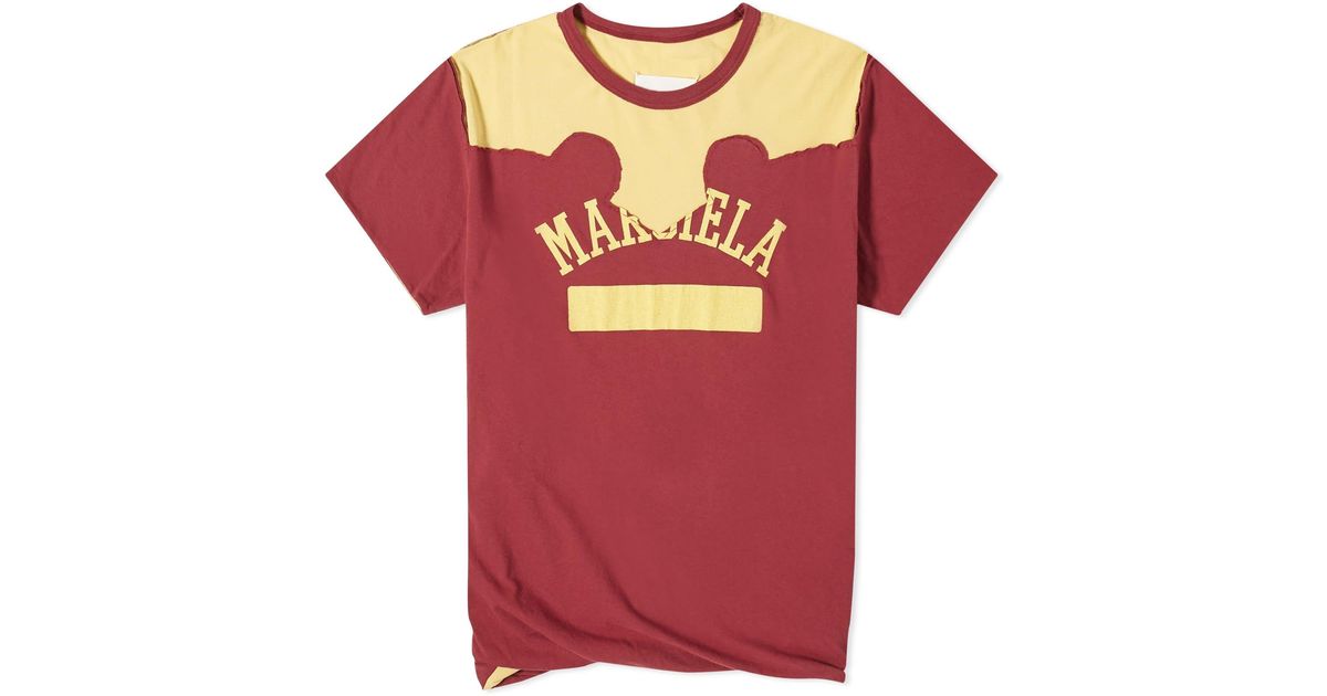 Tシャツ・カットソー MAISON MARGIELA Men T-shirt Burgundy S67GC0029S24607 228 Maison Margiela // Burgundy Embroidered Logo T-Shirt – VSP