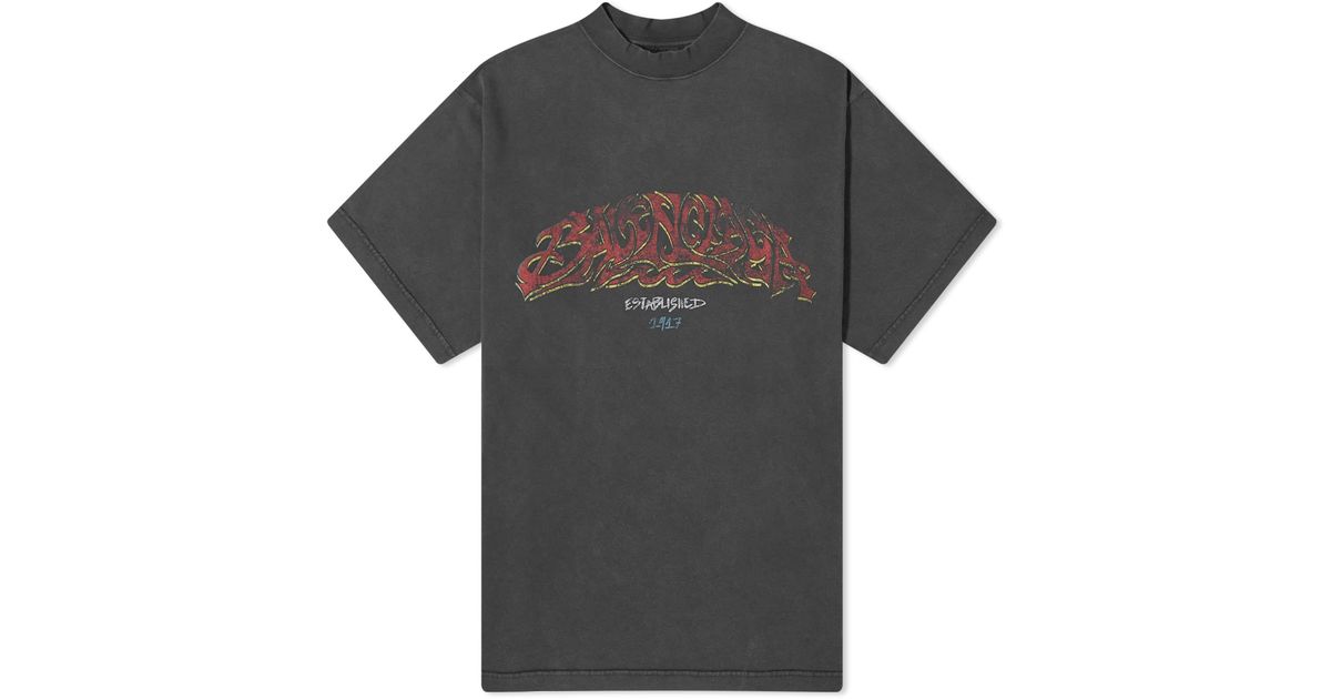 Balenciaga Offshore Vintage T-Shirt in Grey for Men | Lyst