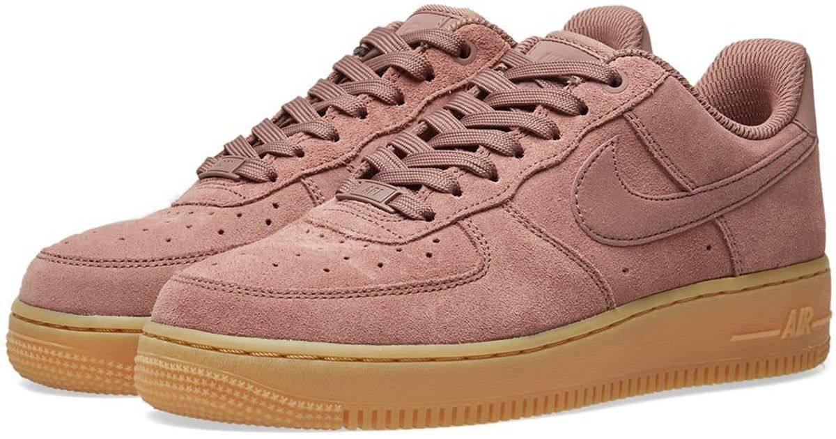 nike air force 1 07 se suede pink