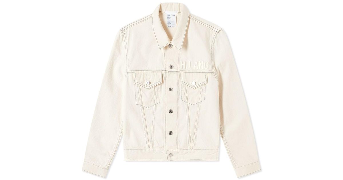 helmut lang white denim jacket