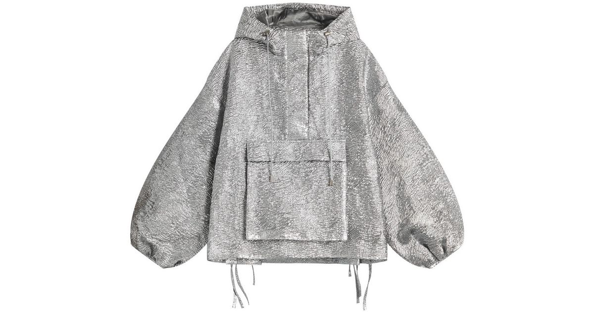 CECILIE BAHNSEN メタリックアノラックジャケット Orion Jacket ORION | JACKET KAZE MATELASS… SILVER