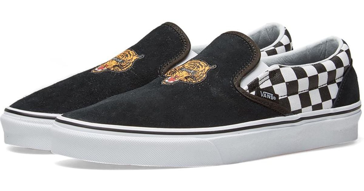 tiger slip on vans