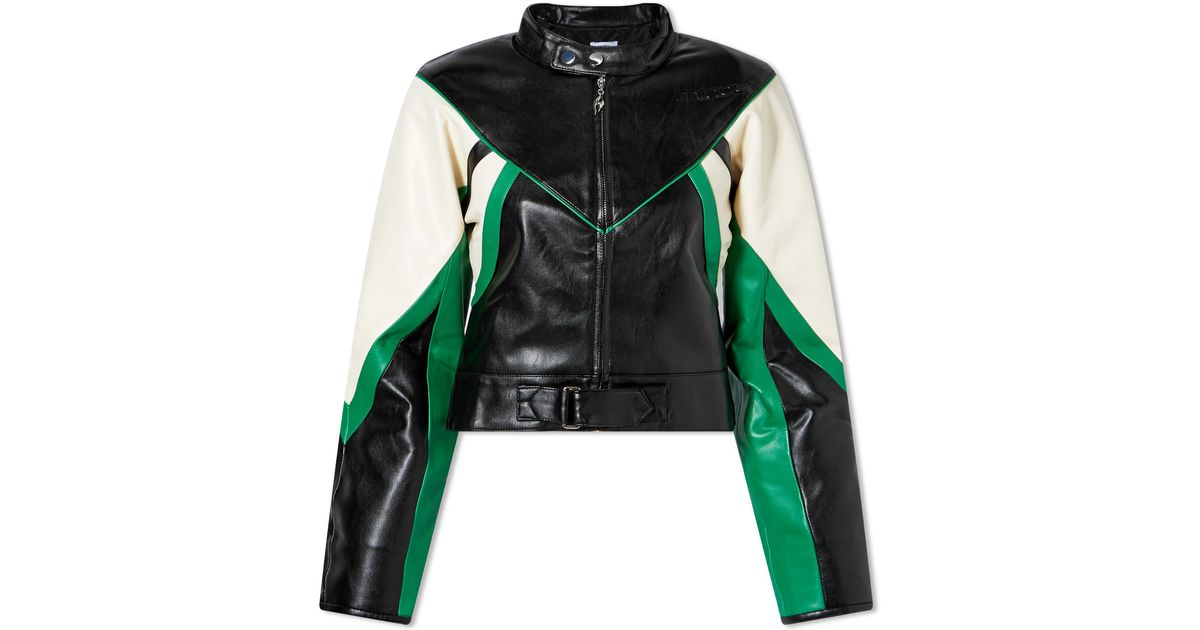Miaou Vaughn Biker Jacket in Green | Lyst