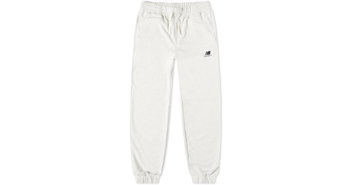 New Balance Cotton Uni-ssentials Sweat Pant in White for Men - Lyst