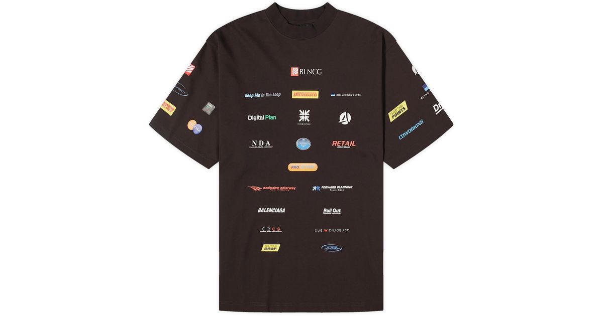 Balenciaga Business T-Shirt in Black for Men | Lyst
