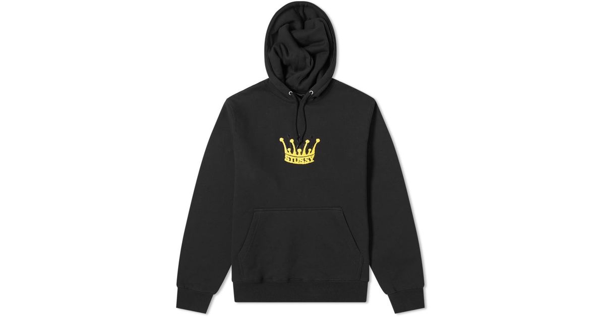 stussy chenille crown applique hoodie