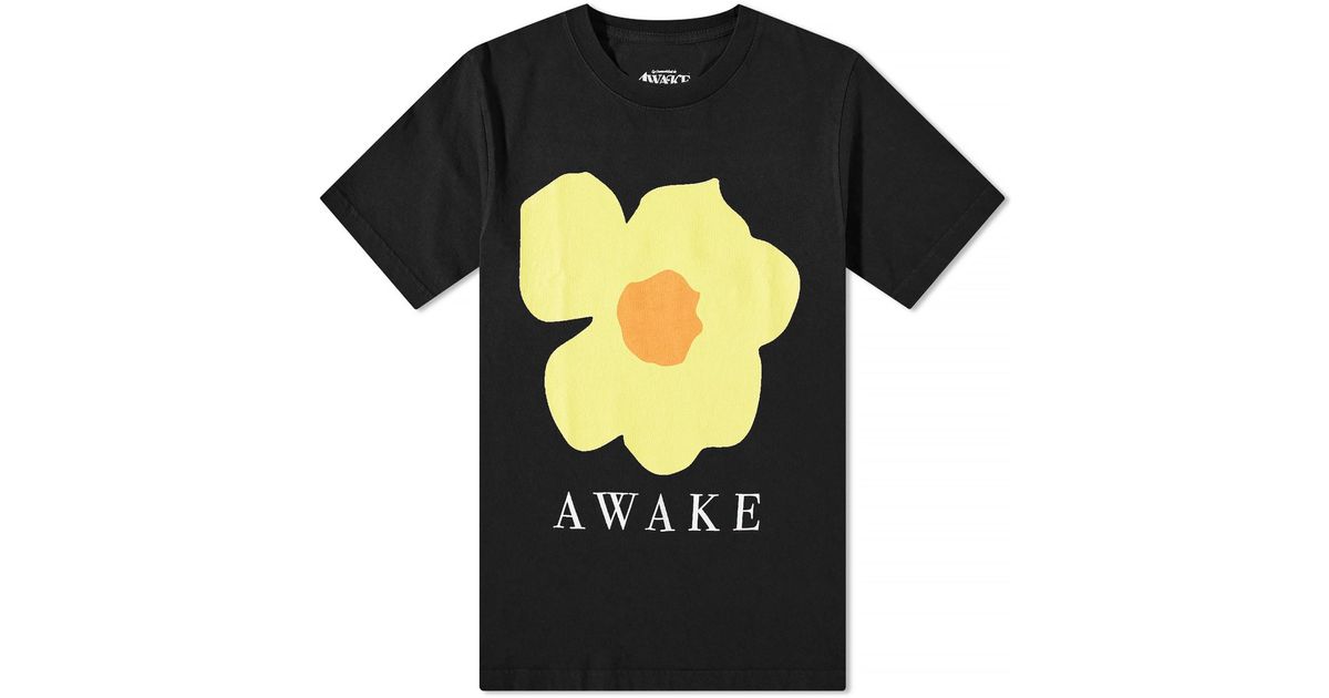 AWAKE NY Floral T-shirt in Black for Men | Lyst