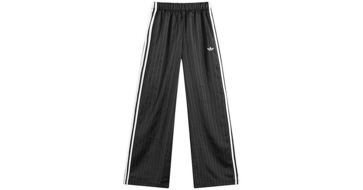 adidas Satin Wide Legged Pants in Black | Lyst