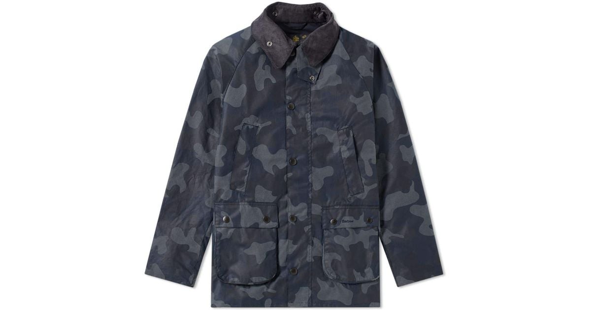 barbour heritage waxed camo sl bedale jacket