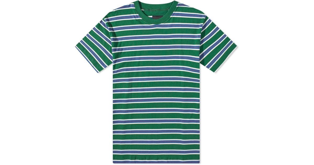 Howlin' Howlin' Smiling Face Stripe T-shirt in Green for Men | Lyst