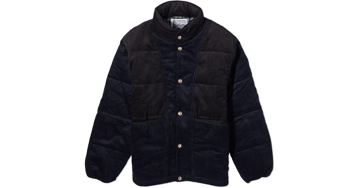 Garbstore Cord Puffer Jacket in Blue for Men Lyst