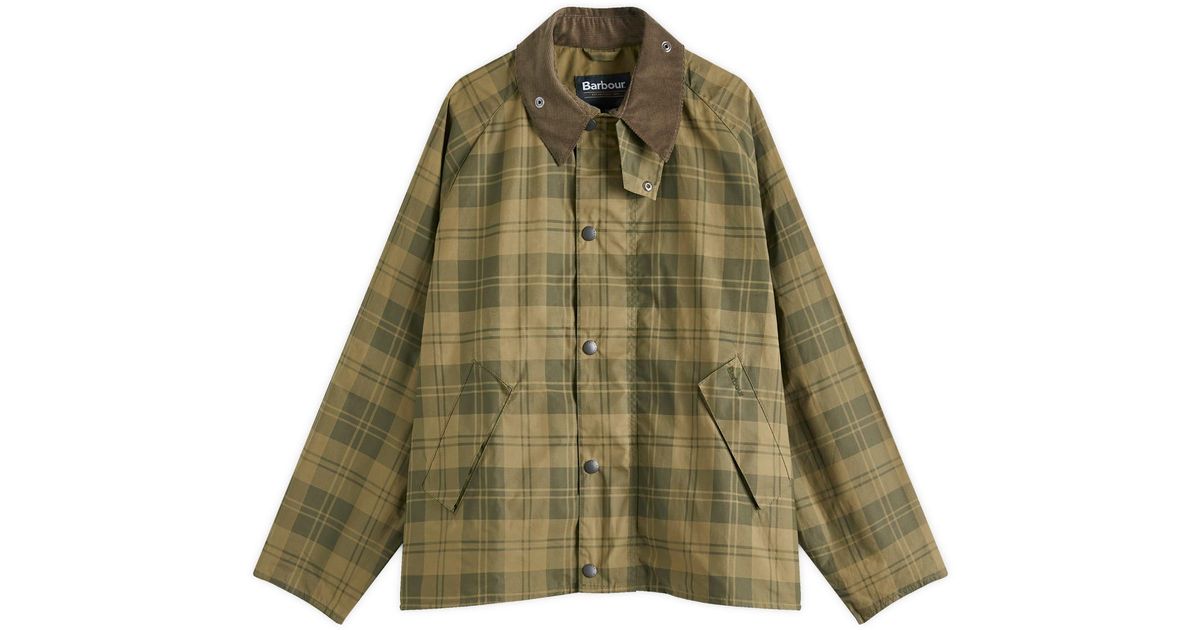 Barbour Transport Check Cotton Casual Jacket in Green for Men
