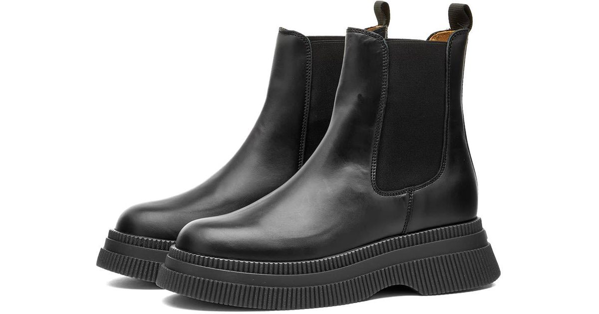 Ganni Creeper Chelsea Boot in Black Lyst Canada