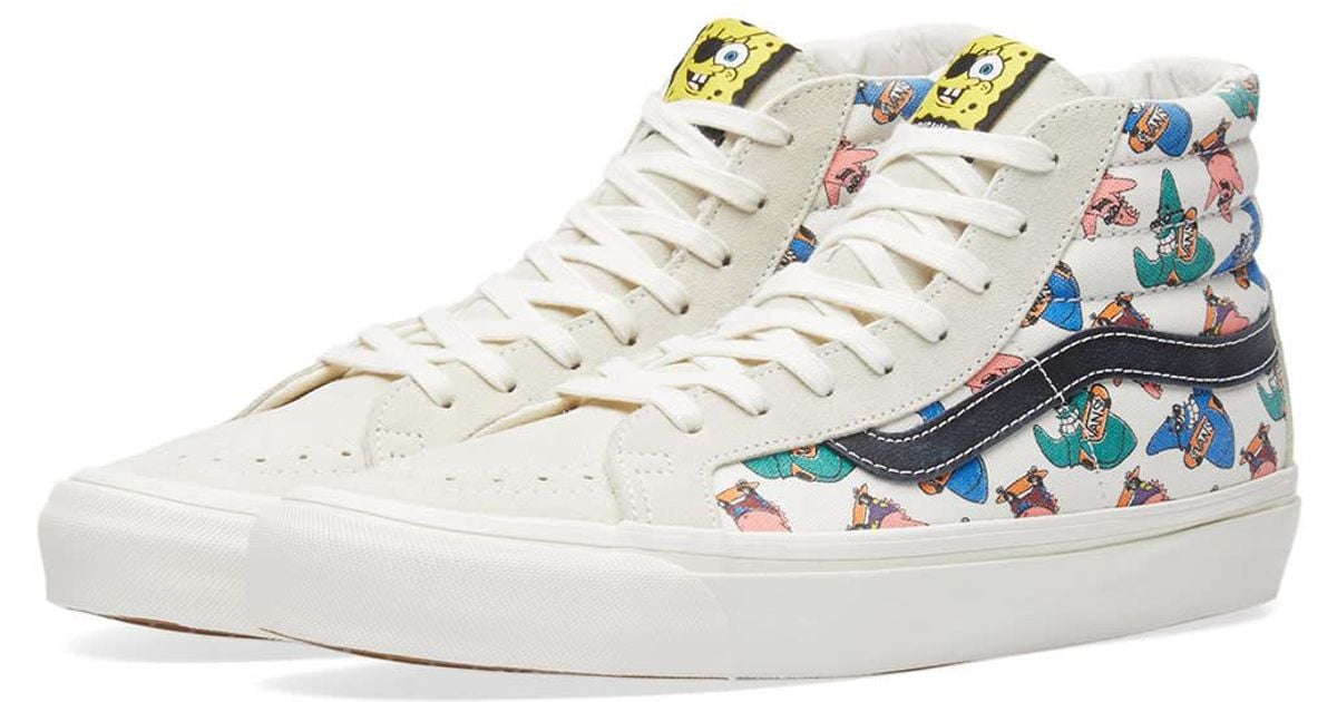 spongebob high top vans
