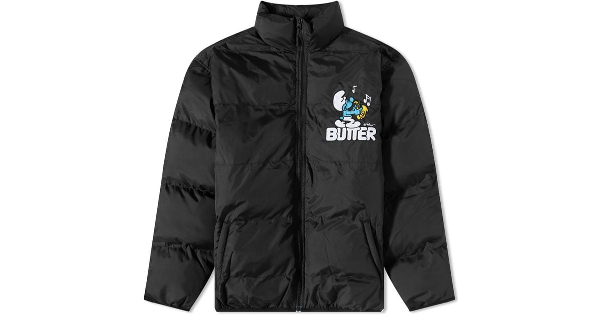 Butter Goods X The Smurfs Harmony Puffer Jacket in Black for Men Lyst UK