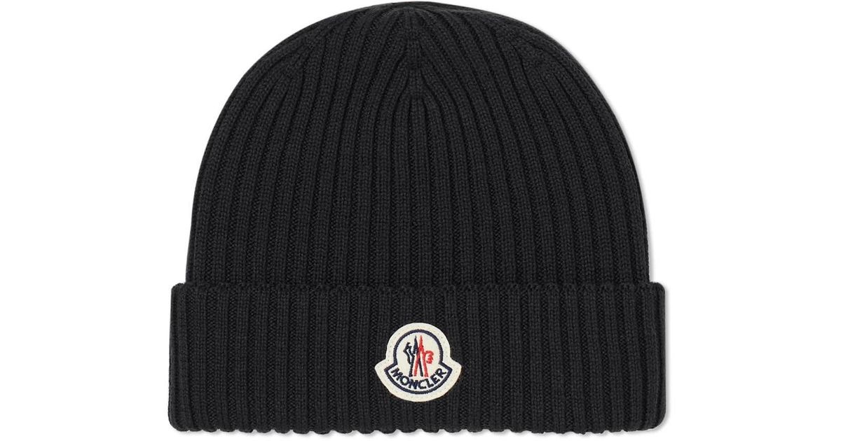 moncler basic ribbed beanie