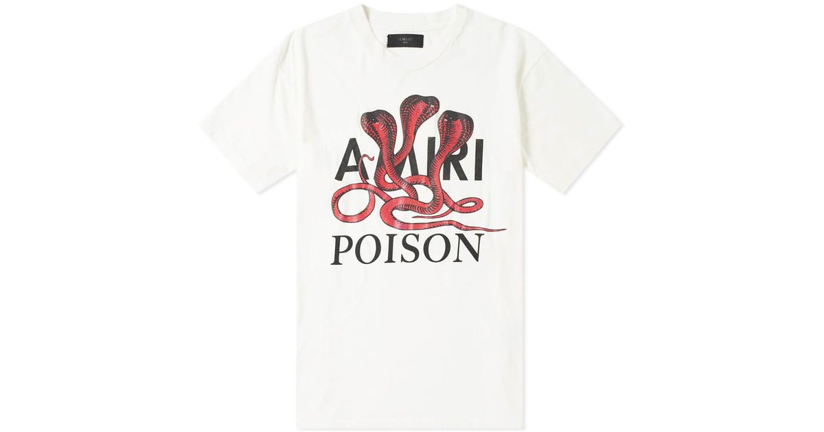 ◆AMIRI◆ POISON コットンTシャツ AMIRI Poison Cotton T-shirt | White | FARFETCH JO