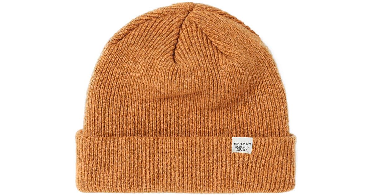 norse projects beanie orange