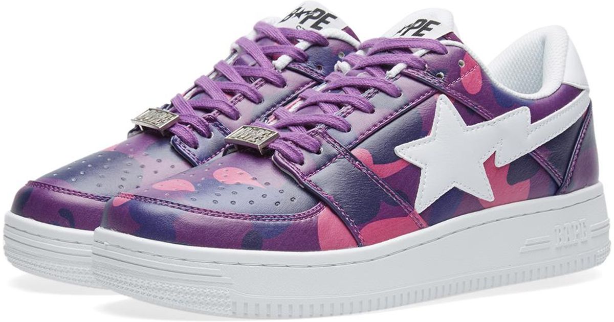 purple bape shoes