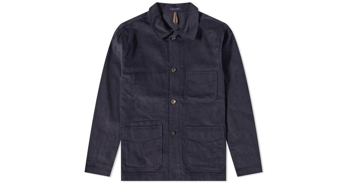 Drake's Corduroy Chore Jacket in Navy (Blue) for Men | Lyst Canada